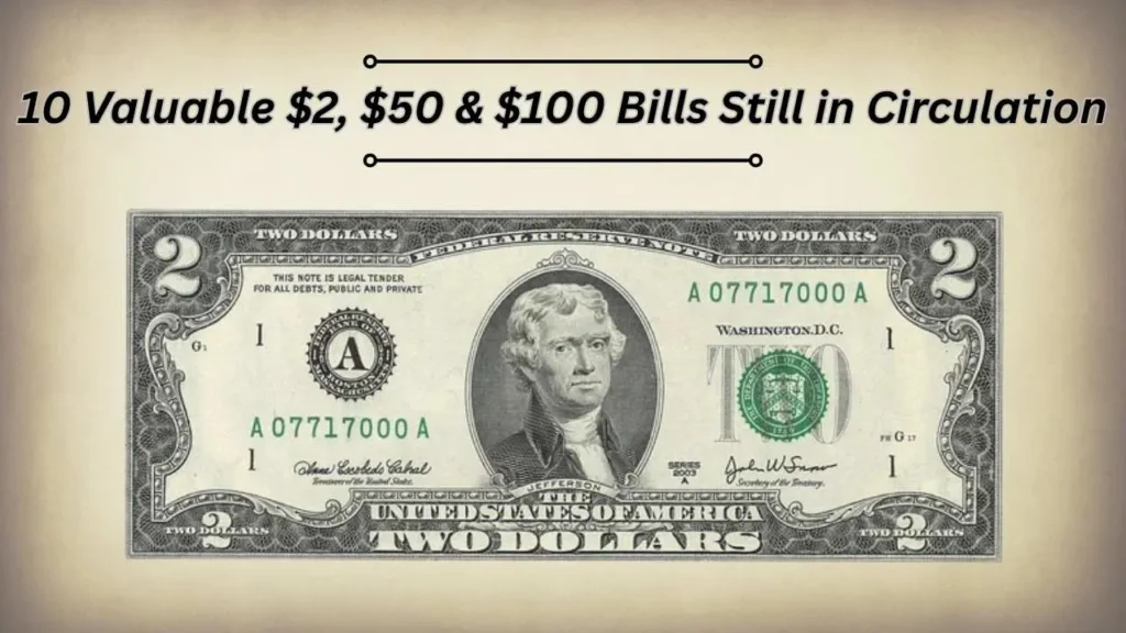 10 Valuable $2, $50 & $100 Bills Still in Circulation