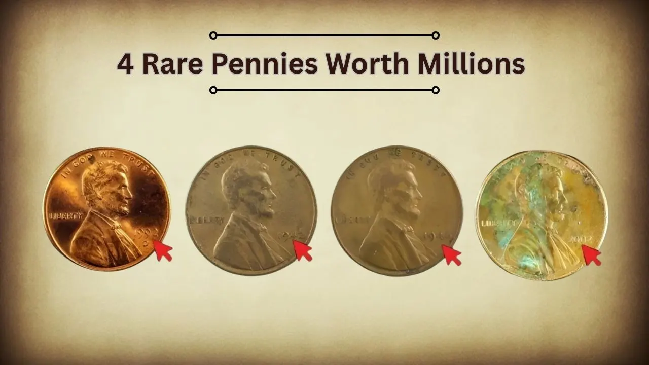 4 Rare Pennies Worth Millions  4 Rare Pennies Worth Millions